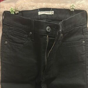 Levi’s Black High-Rise Straight Jeans